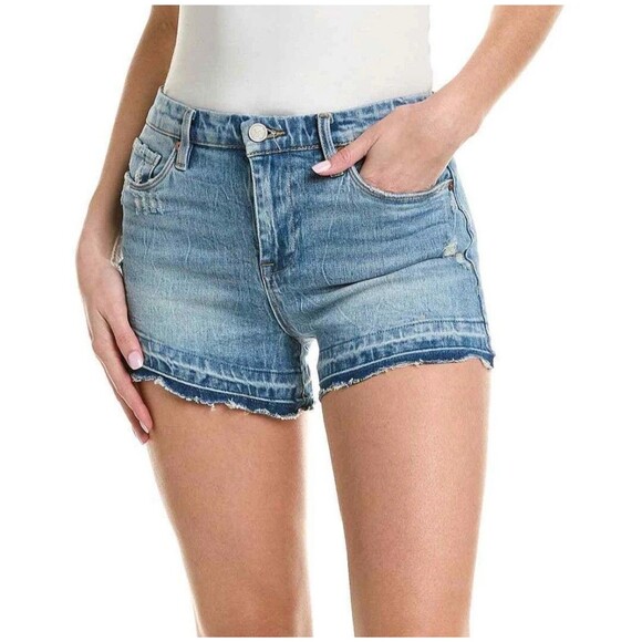 BlankNYC Shorts 28 The Lenox High-Rise Denim Blue So Yesterday Cut Offs NWT - Picture 1 of 9